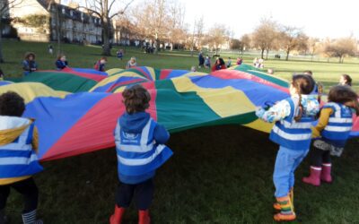Parachute Games on the Green – all of us together!